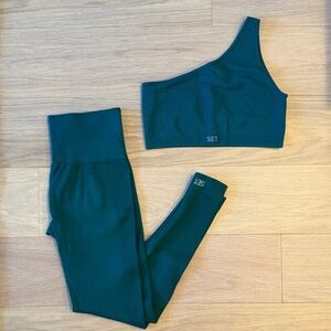 SET Active Teal Ribbed Activewear Set (S/M)